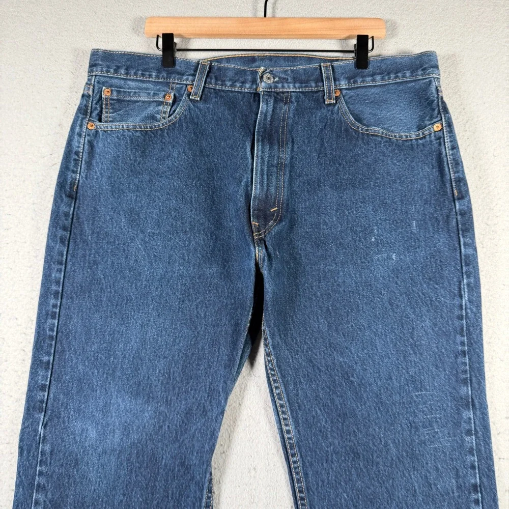 Levis 505 Regular Fit Straight Leg Jeans Mens‎ 40x32 Blue Dark Wash 00505-0216